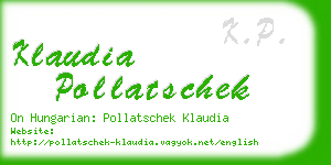 klaudia pollatschek business card